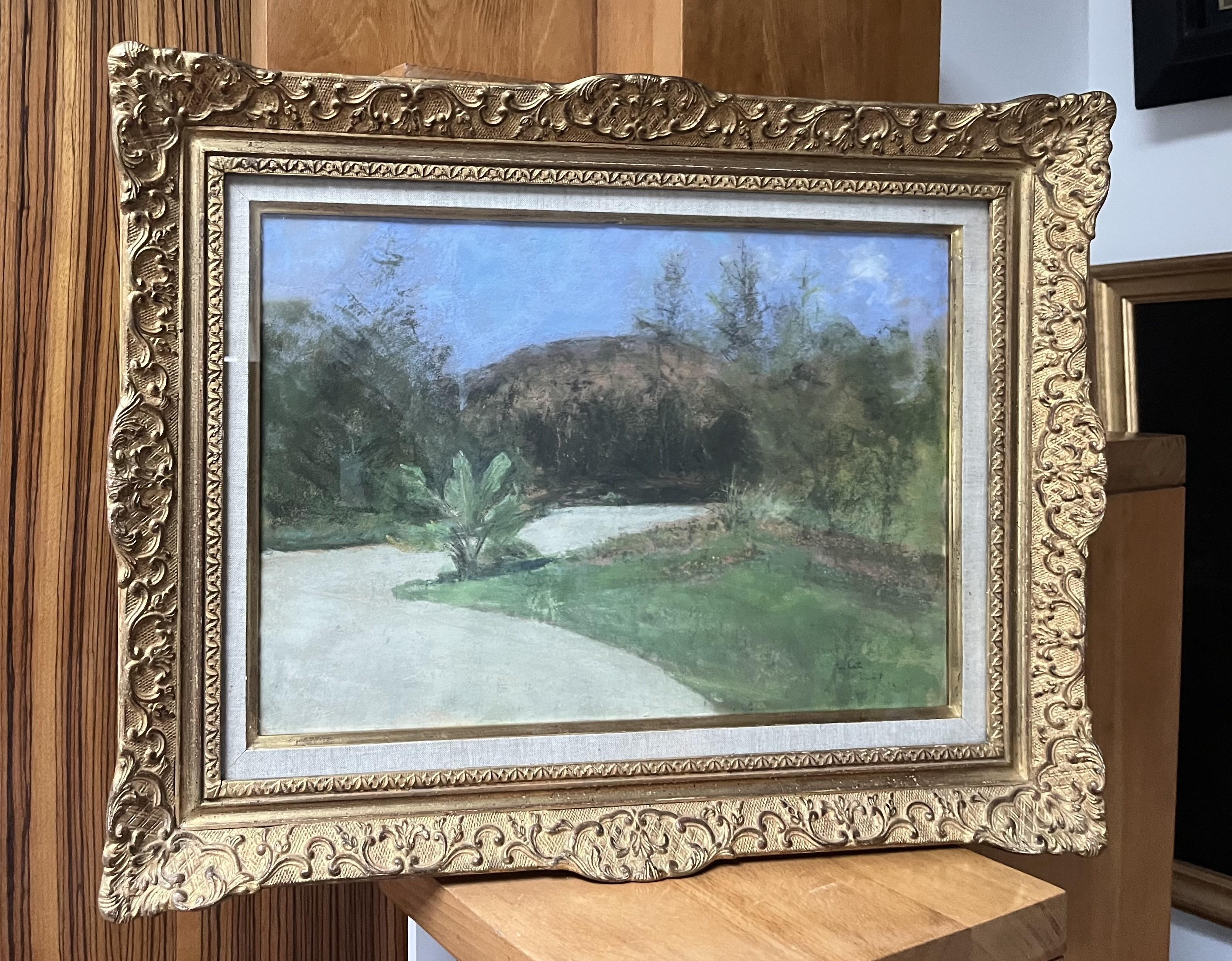 Siebe Johannes Ten Cate (1858-1908)  Un jardín en Zúrich, 1898, pastel firmado en venta 7