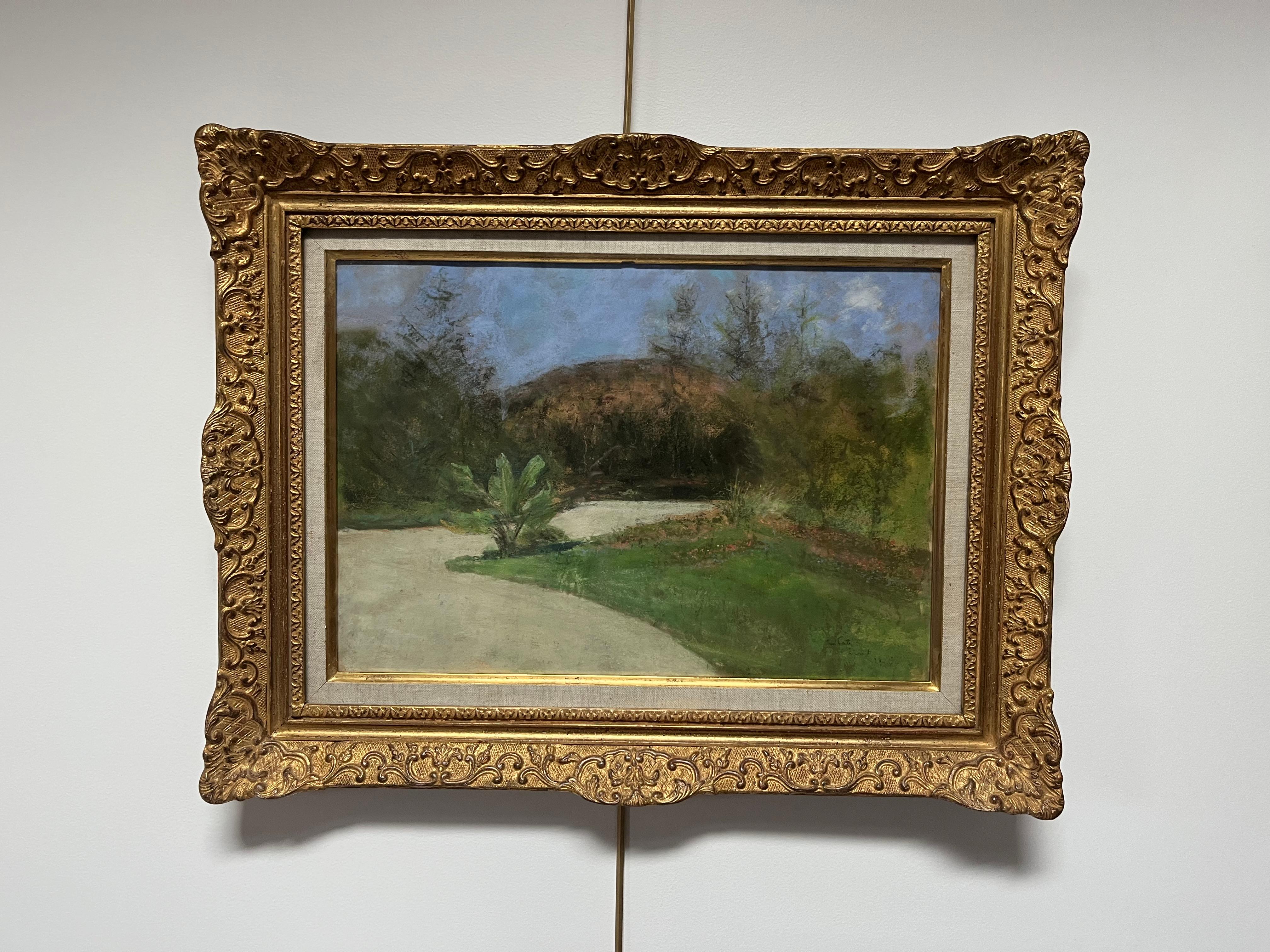 Siebe Johannes Ten Cate (1858-1908)  Un jardín en Zúrich, 1898, pastel firmado en venta 8