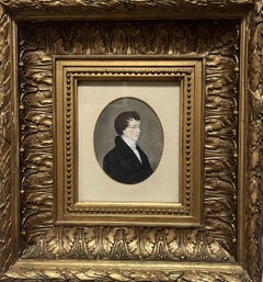 Early 19th Century, Portrait of a young man wearing glasses, gouache