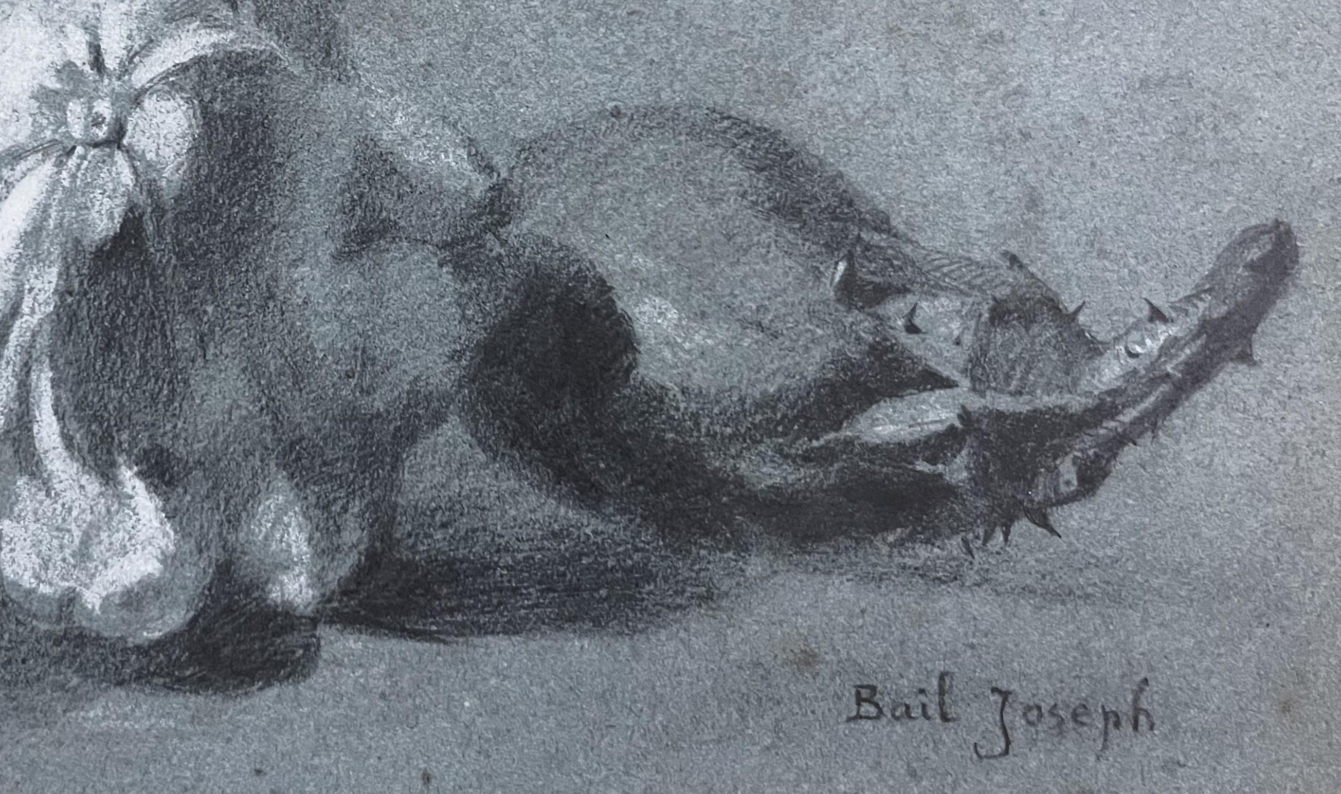 Joseph Bail (1862-1921) Nature morte aux légumes, dessin signé 3