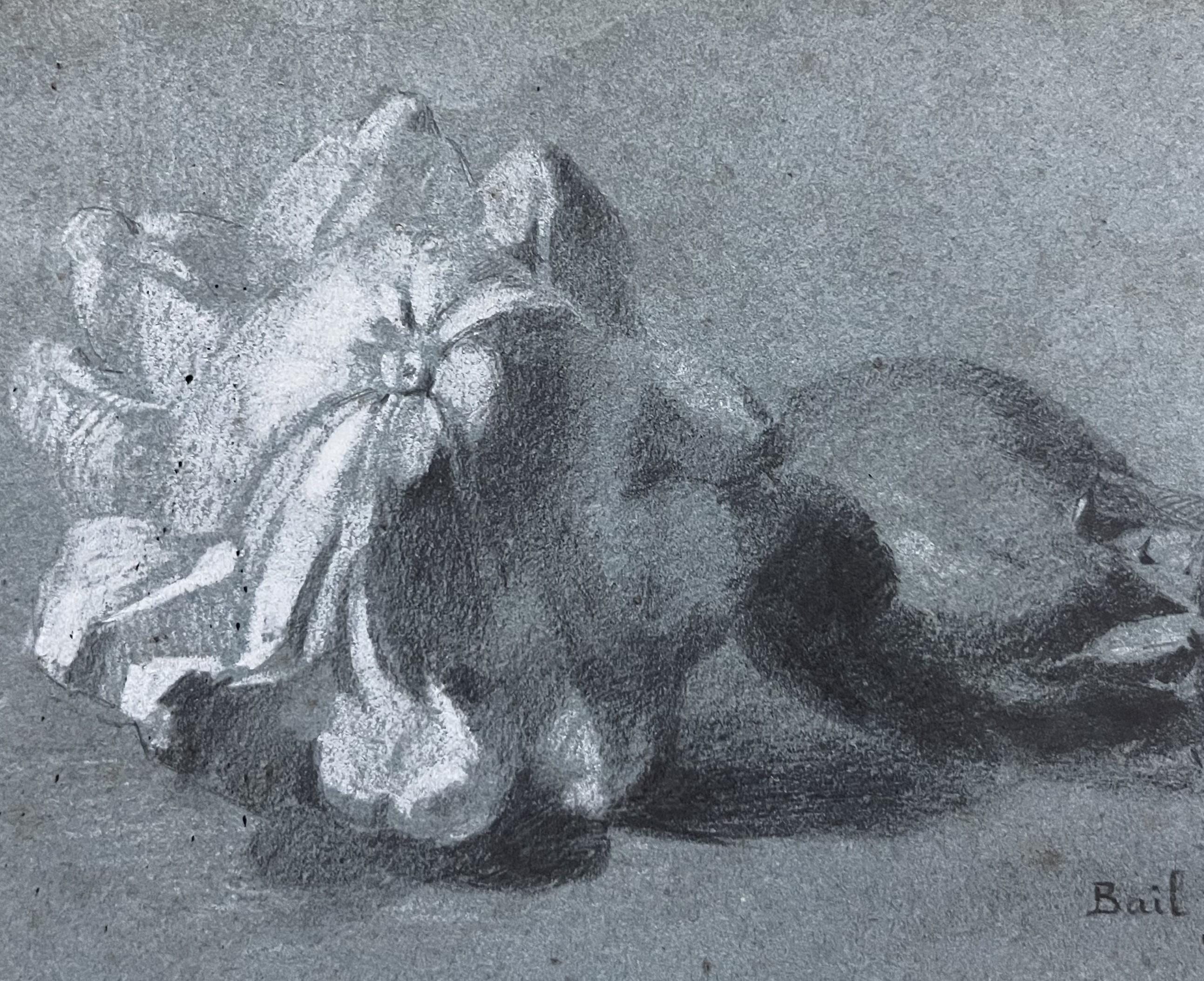 Joseph Bail (1862-1921) Nature morte aux légumes, dessin signé 4