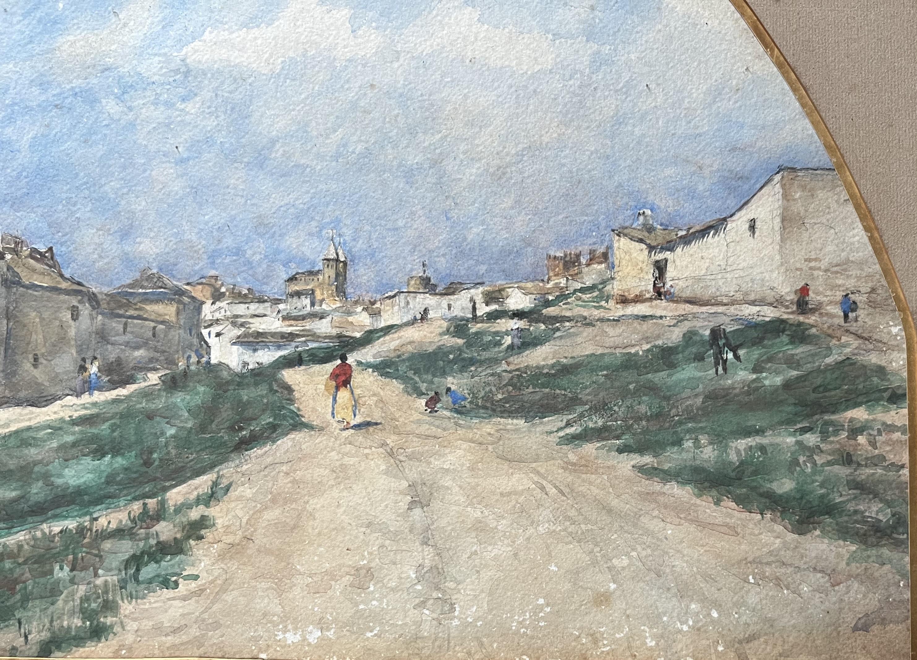 Siebe Johannes Ten Cate (1858-1908)  View of Toledo, 1896, watercolor signed For Sale 4