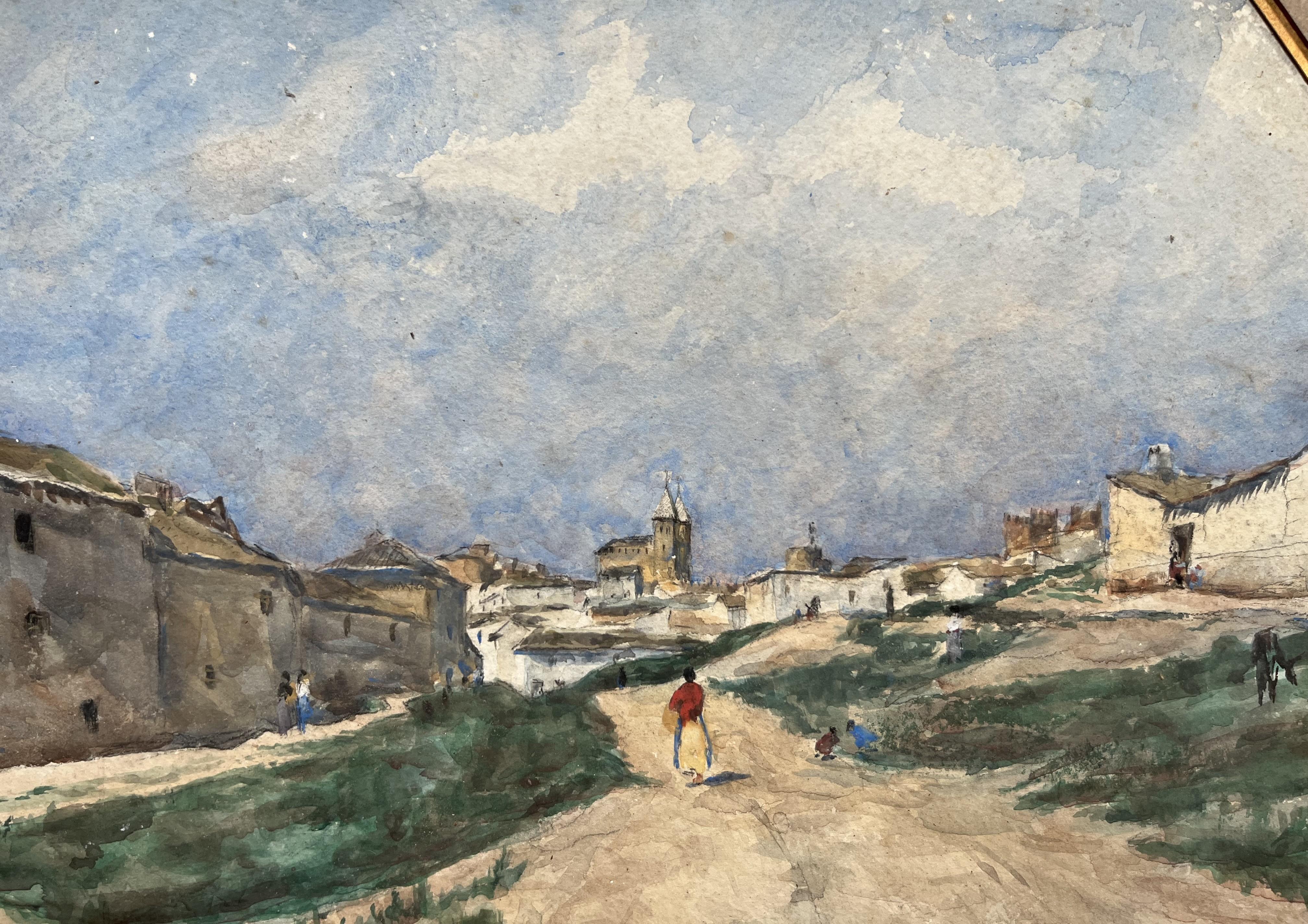 Siebe Johannes Ten Cate (1858-1908)  View of Toledo, 1896, watercolor signed For Sale 6