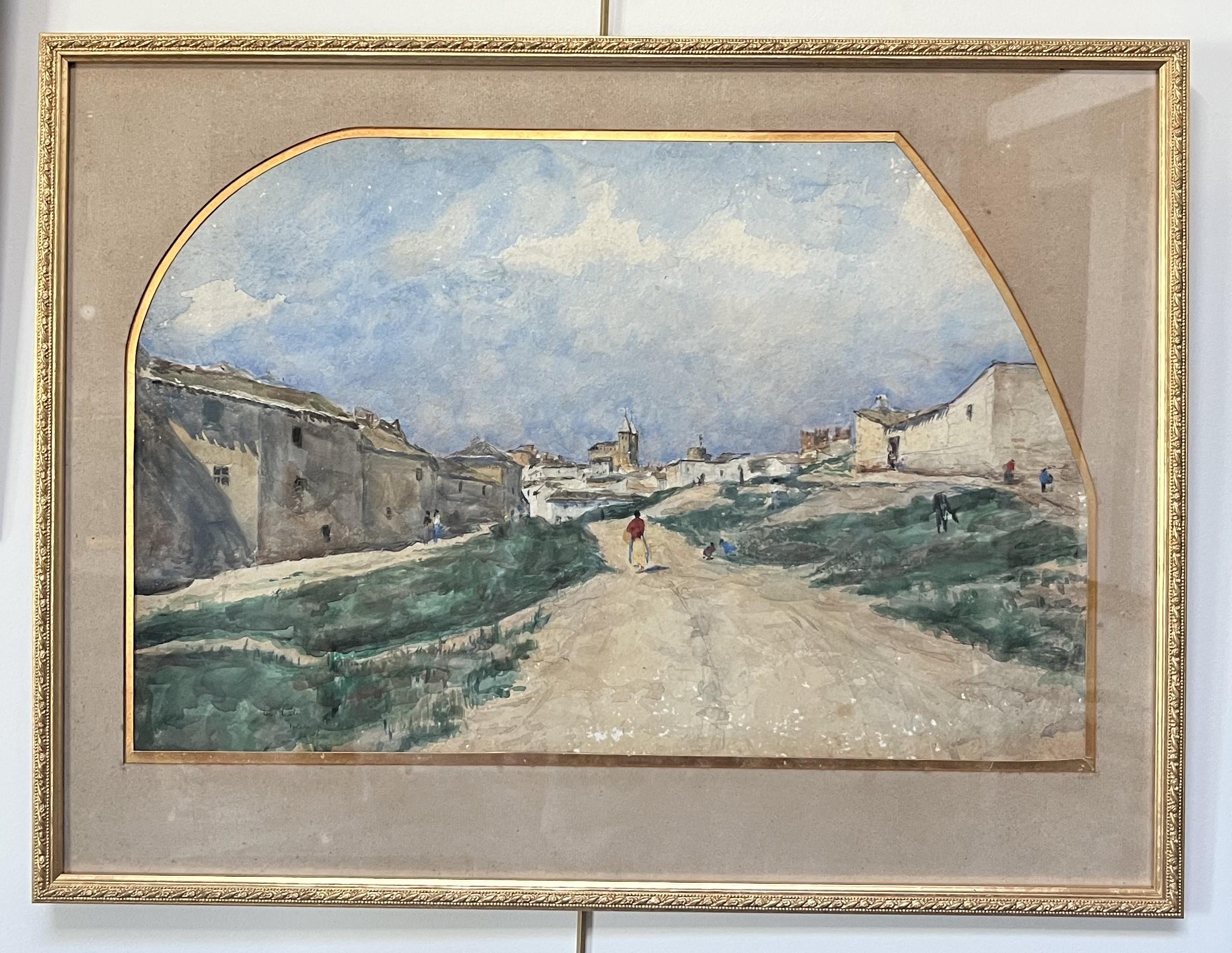 Siebe Johannes Ten Cate (1858-1908)  View of Toledo, 1896, watercolor signed For Sale 1
