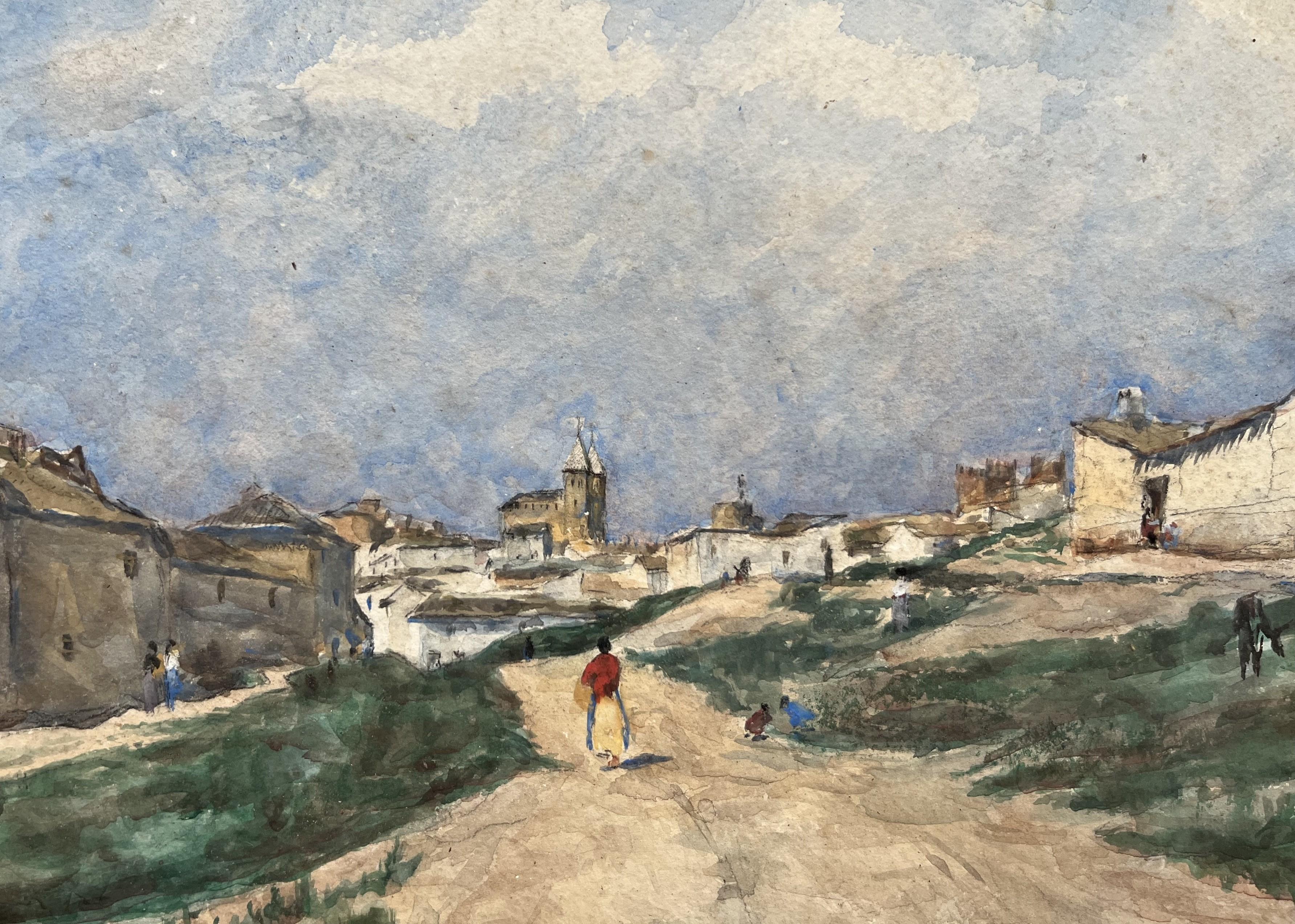 Siebe Johannes Ten Cate (1858-1908)  View of Toledo, 1896, watercolor signed For Sale 10