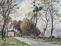 Paul Emile Lecomte (1877-1950)  La Route de Naudy, signed watercolor