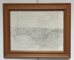 Jean-Achille Benouville (1815-1891) Rome, View of the Forum, drawing