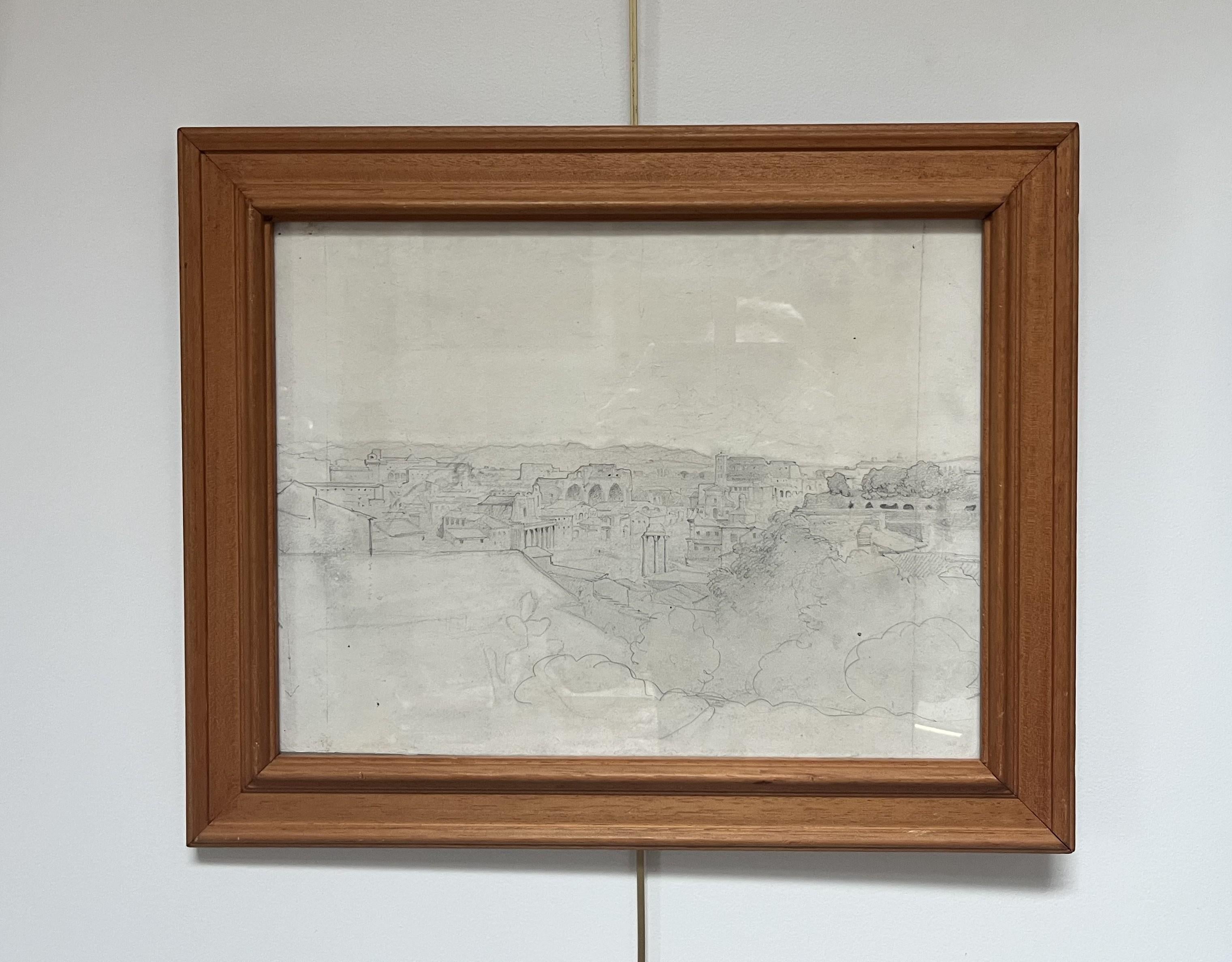 Jean-Achille Benouville (1815-1891) Roma, Veduta del Foro, disegno in vendita 2