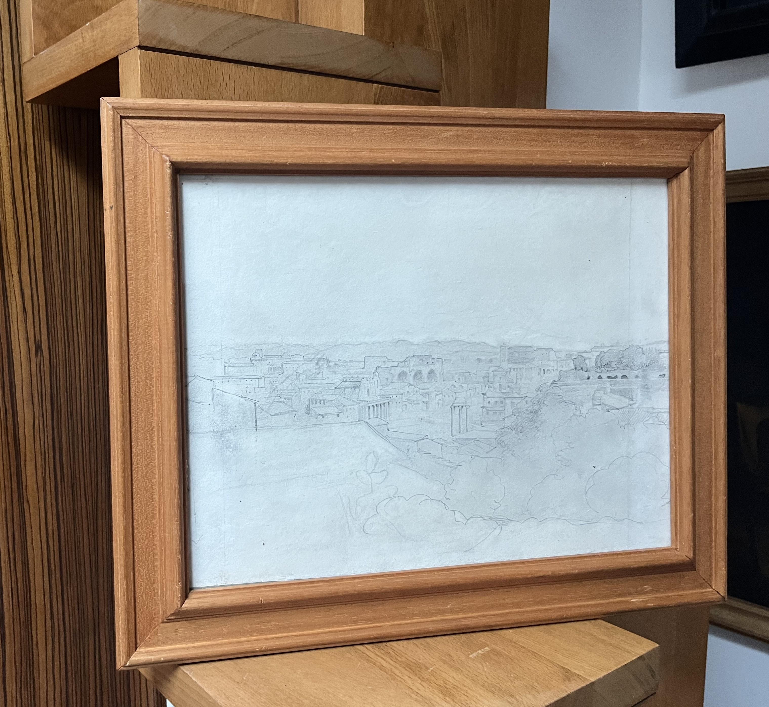 Jean-Achille Benouville (1815-1891) Roma, Veduta del Foro, disegno in vendita 5