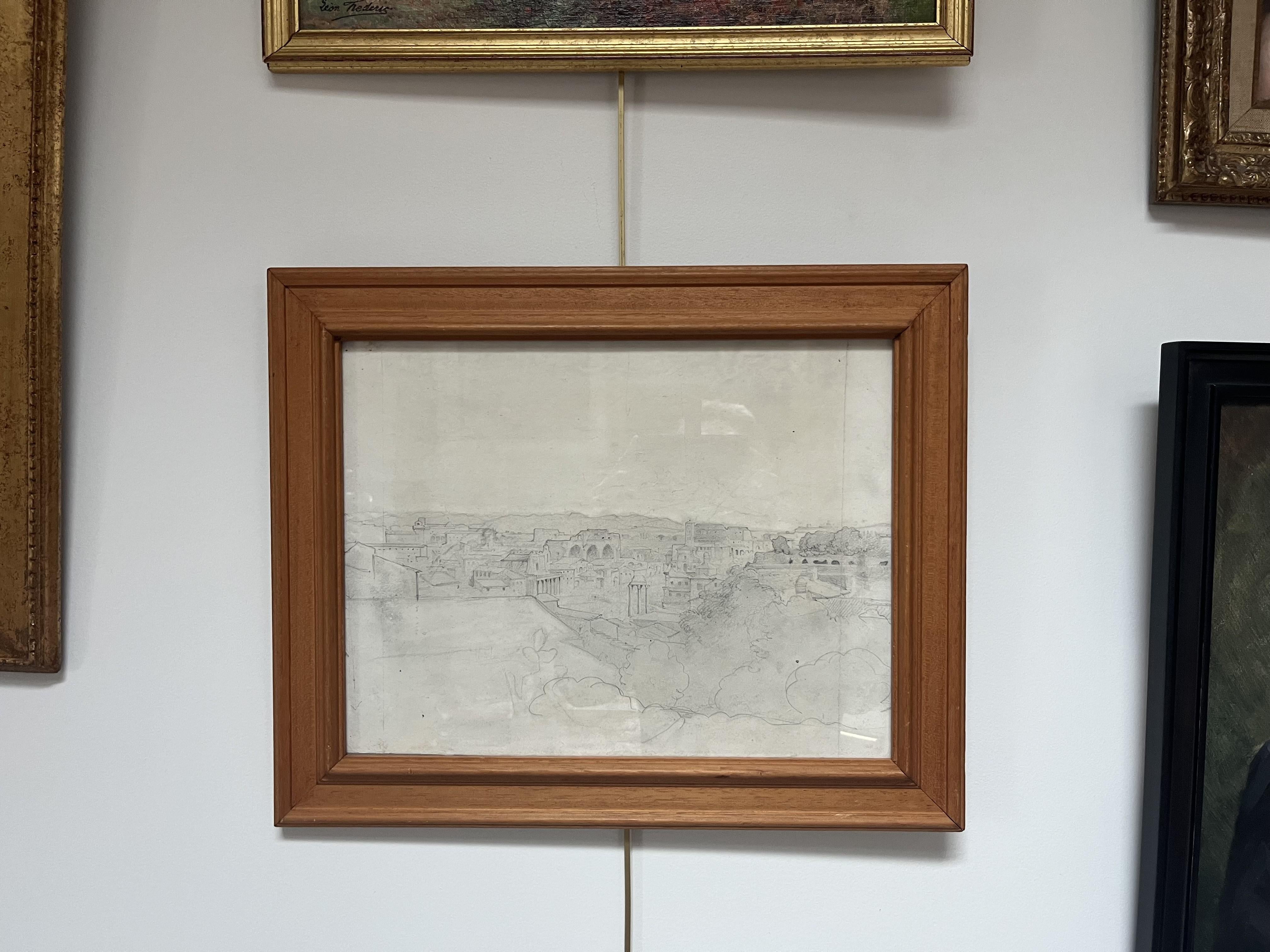 Jean-Achille Benouville (1815-1891) Roma, Veduta del Foro, disegno in vendita 6