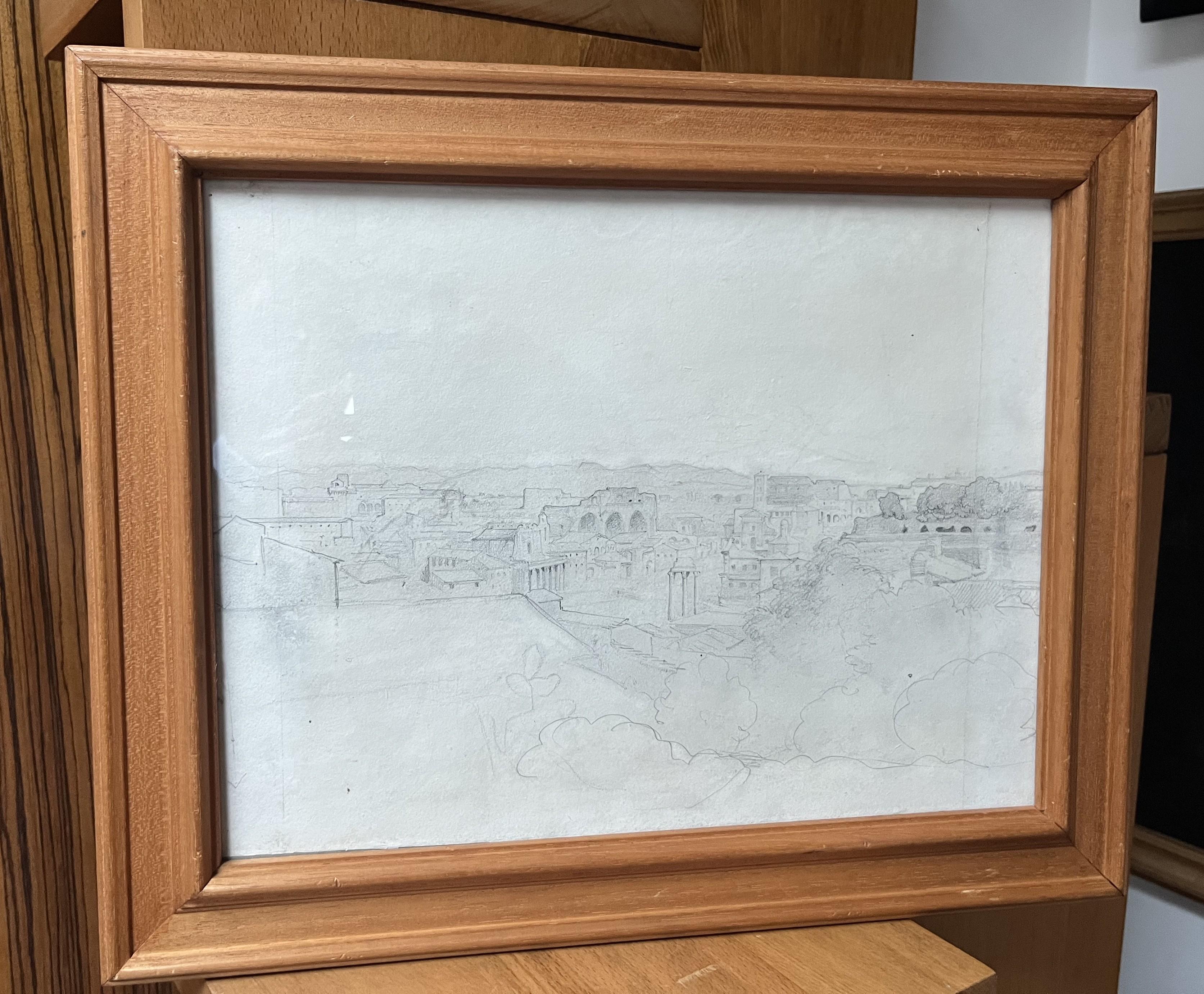 Jean-Achille Benouville (1815-1891) Roma, Veduta del Foro, disegno in vendita 8