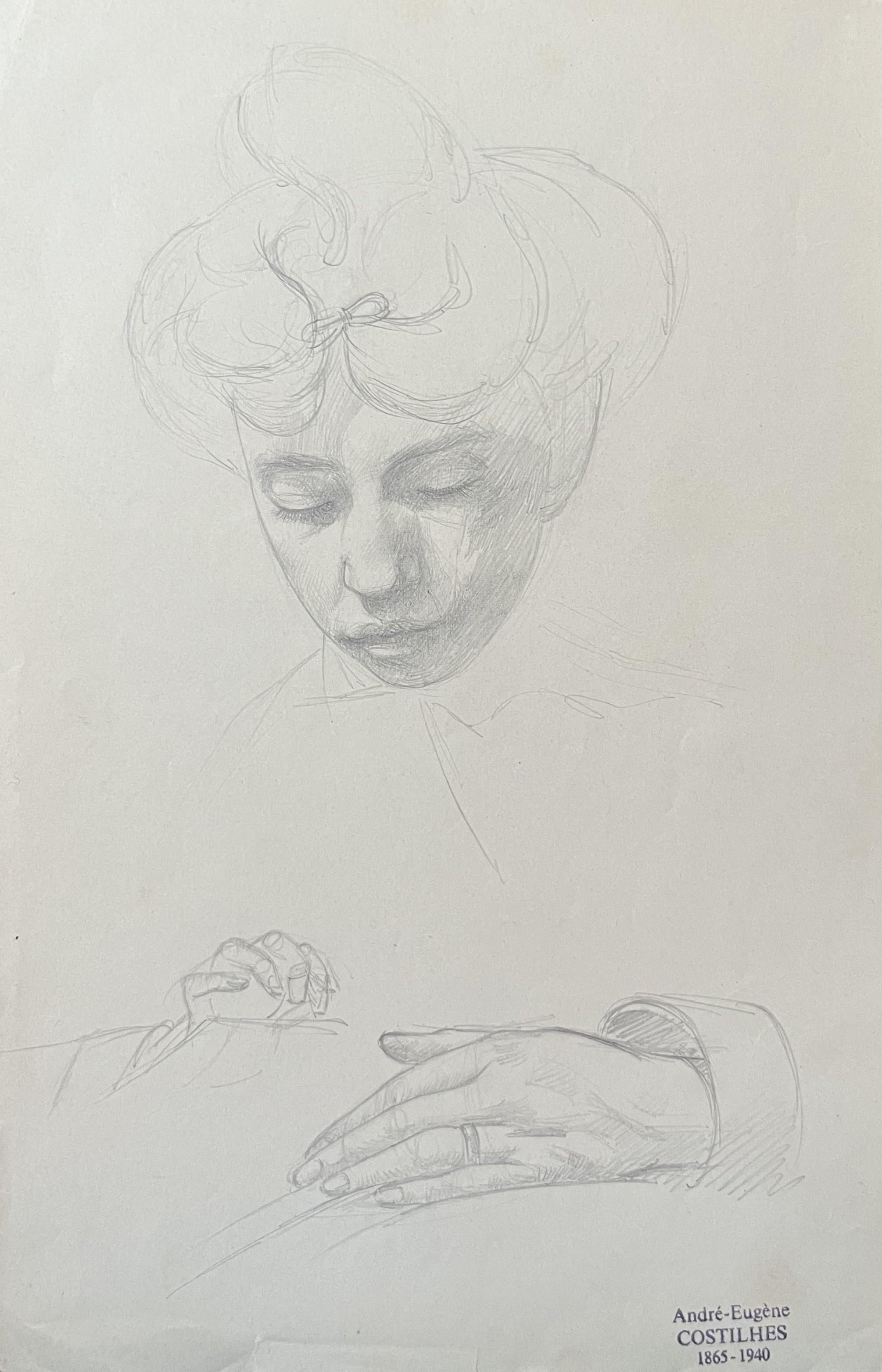 Head Figurative Drawings and Watercolors