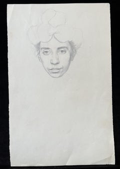 André Eugène Costilhes (1865-1940) Portrait of a young woman, drawing