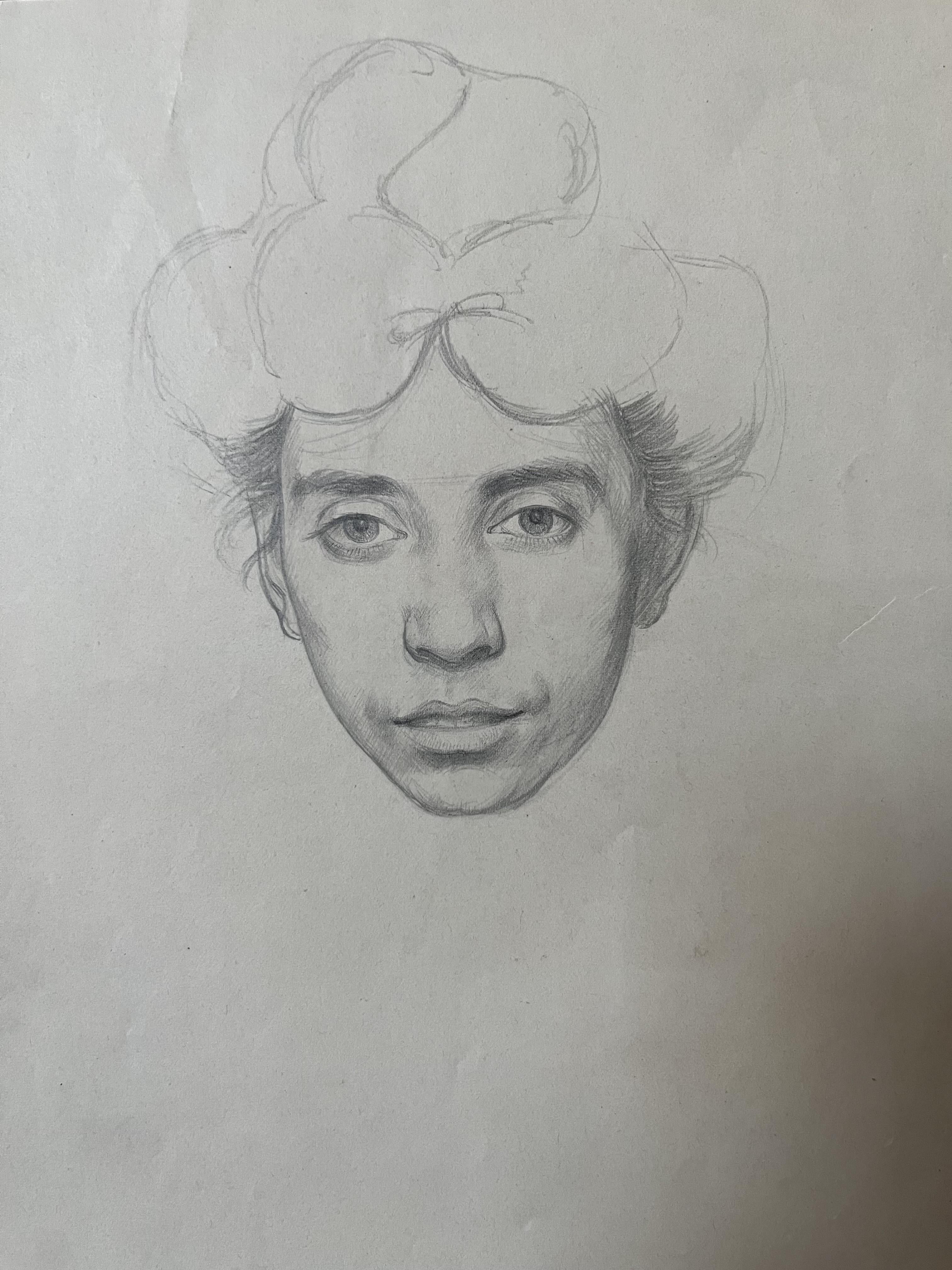 André Eugène Costilhes (1865-1940) Portrait d'une jeune femme, dessin en vente 2