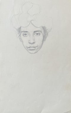 André Eugène Costilhes (1865-1940) Portrait of a young woman, drawing