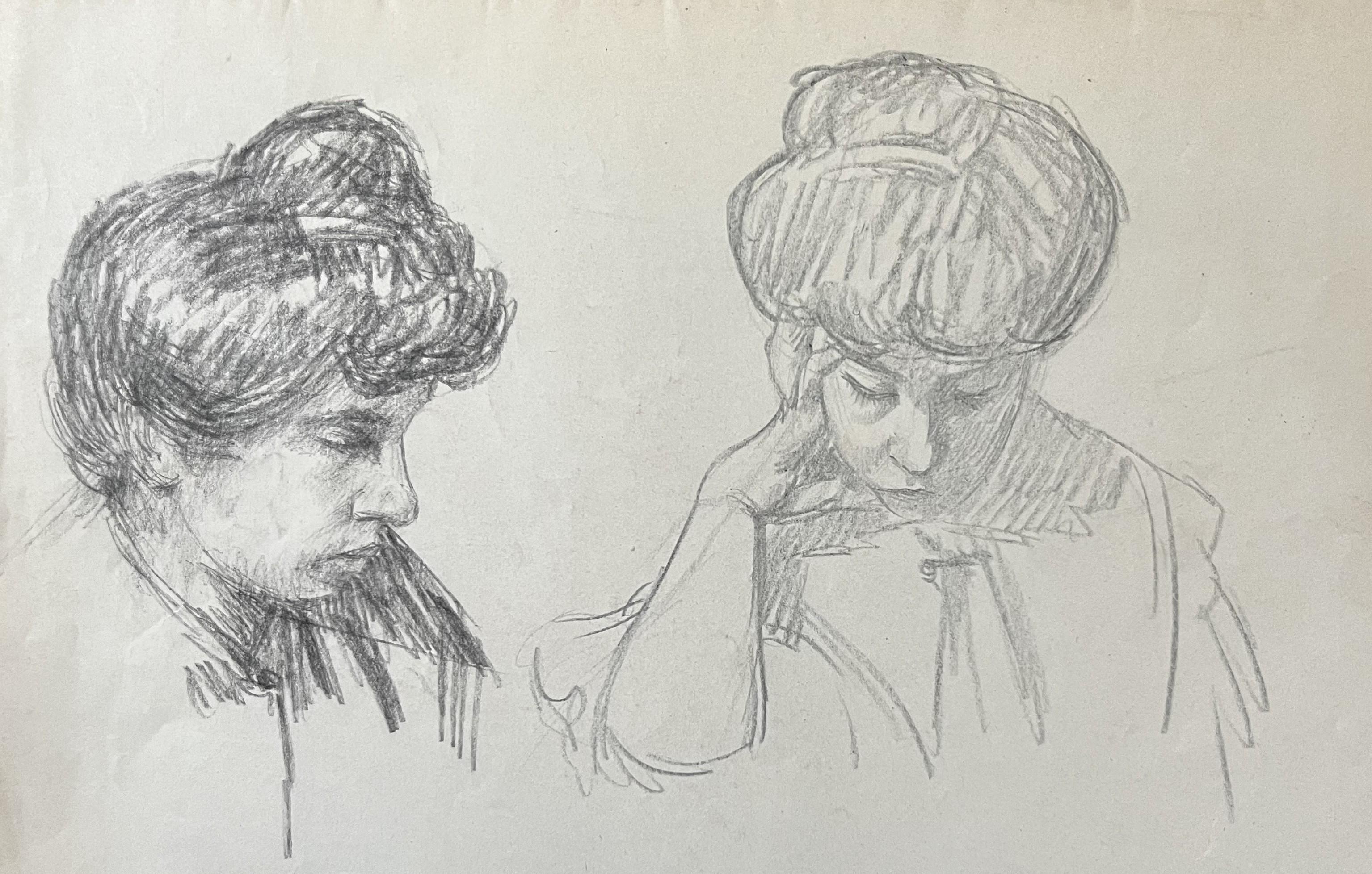 André Eugène Costilhes (1865-1940) Deux études de femmes, dessin en vente 2