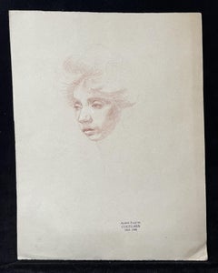 André Eugène Costilhes (1865-1940) Portrait of a lady, drawing