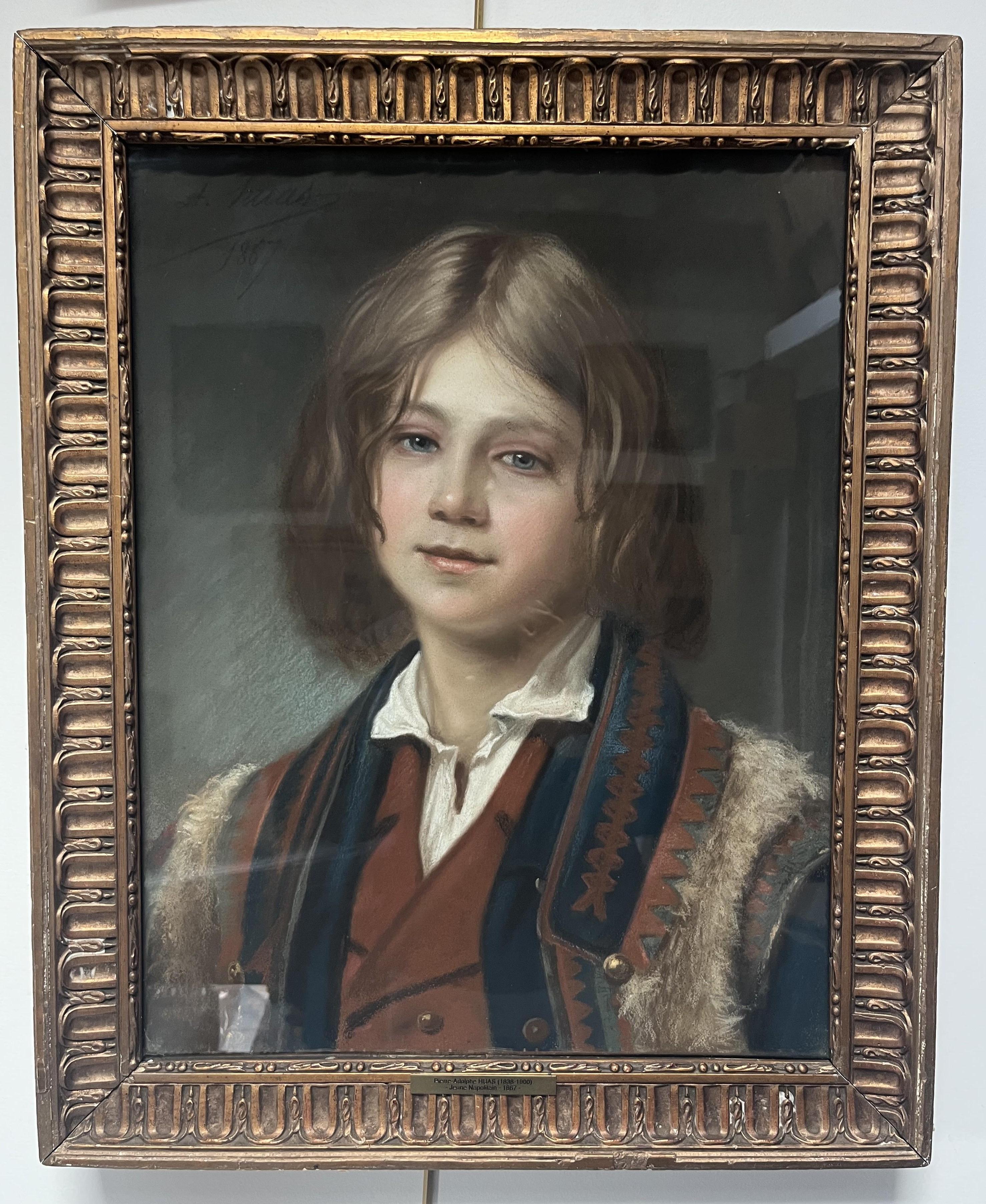 Pierre-Adolphe Huas (1838-1900) Joven napolitano, 1867, pastel firmado y fechado en venta 10