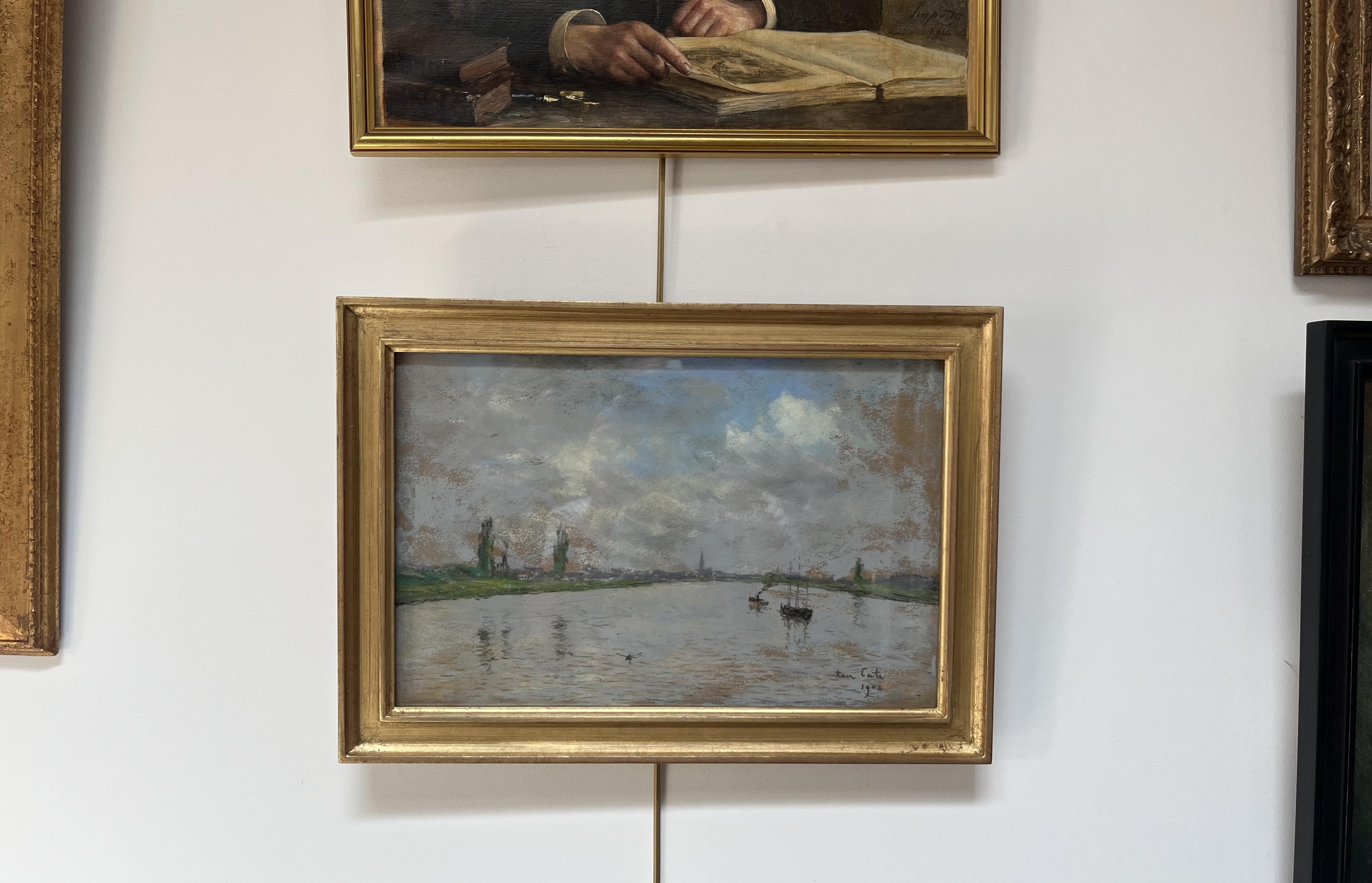 Siebe Johannes Ten Cate (1858-1908)  La Seine, 1906 pastel signé et daté en vente 7