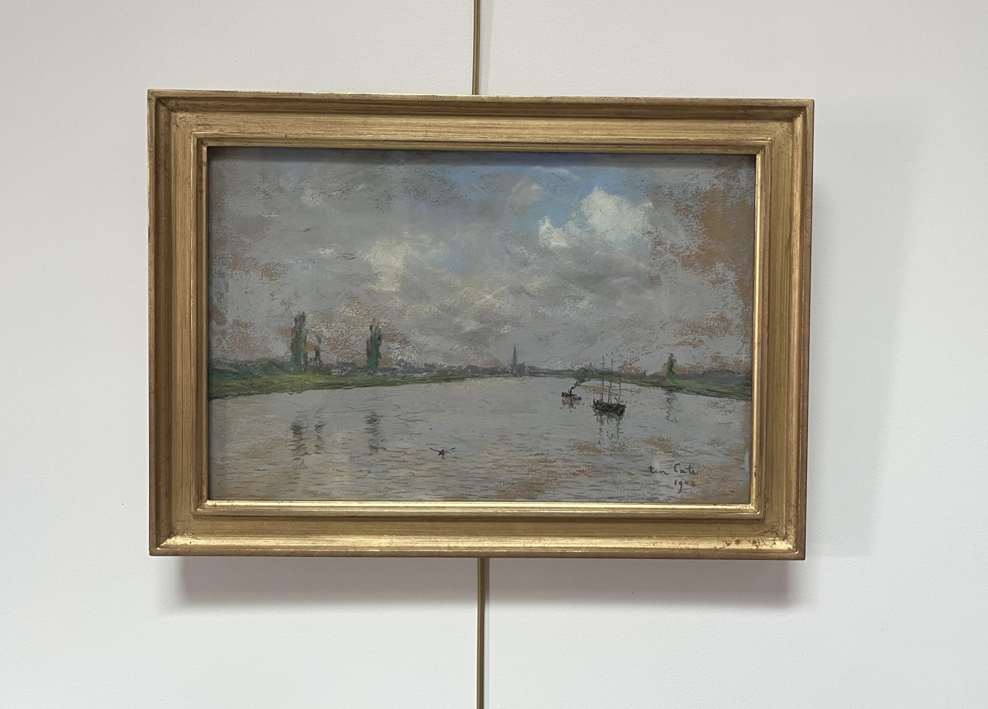 Siebe Johannes Ten Cate (1858-1908)  La Seine, 1906 pastel signé et daté en vente 8
