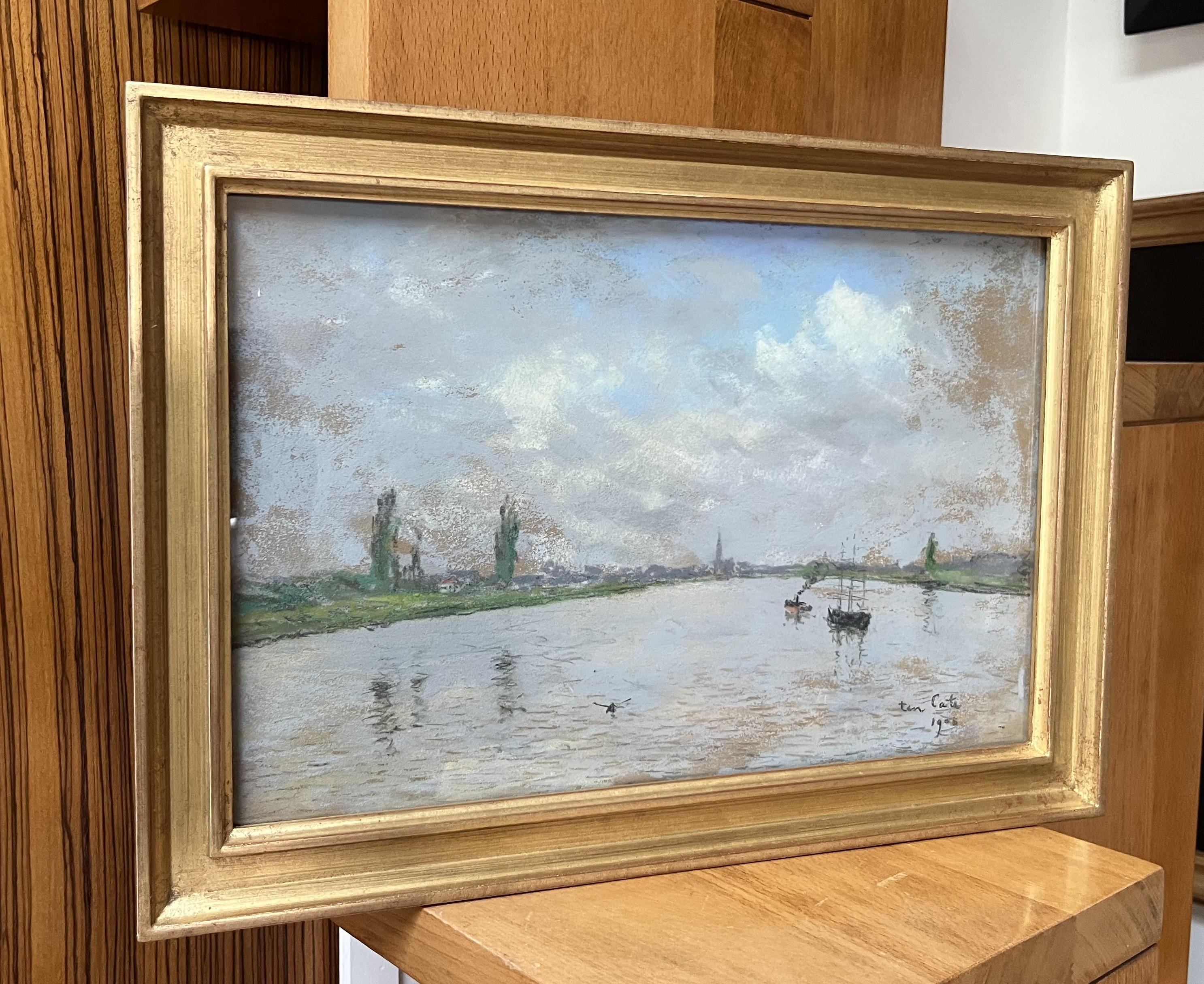 Siebe Johannes Ten Cate (1858-1908)  La Seine, 1906 pastel signé et daté en vente 9