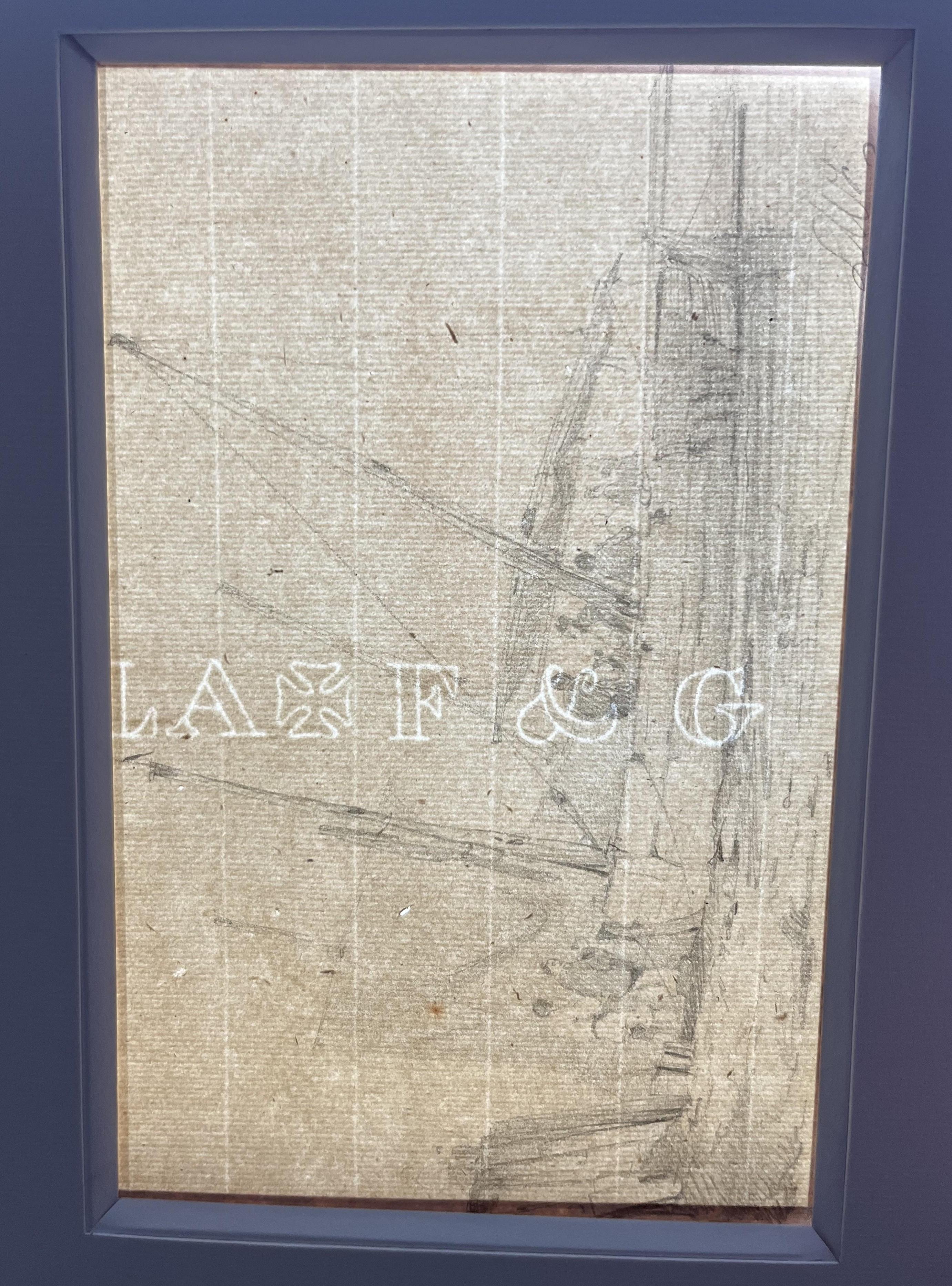 French school 19th century, Animation around a sailing boat drawing signed For Sale 6