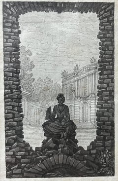 Französische Schule des 18. Jahrhunderts, Studien für Frontispize, zwei Zeichnungen