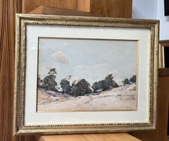 Paul Lecomte (1842-1920) Mortefontaine, les sables blancs, aquarelle signée