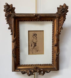 Ferdinand Roybet (1840-1920) A Musketeer, study, Drawing in its original frame