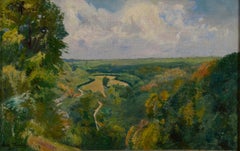 Léon Frédéric (1856-1940)  Paysage de Nafraiture, Oil on panel