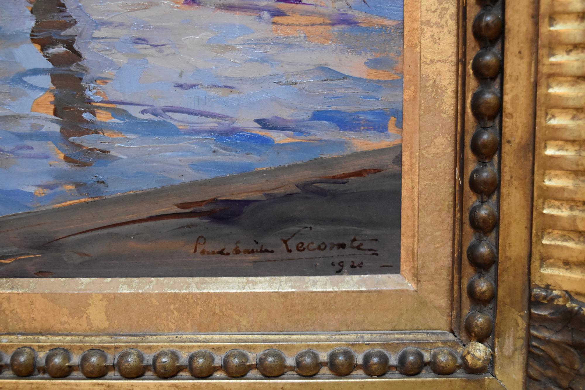 Paul Emile Lecomte (1877-1950)  Les Inondations, 1920, Oil on panel 2