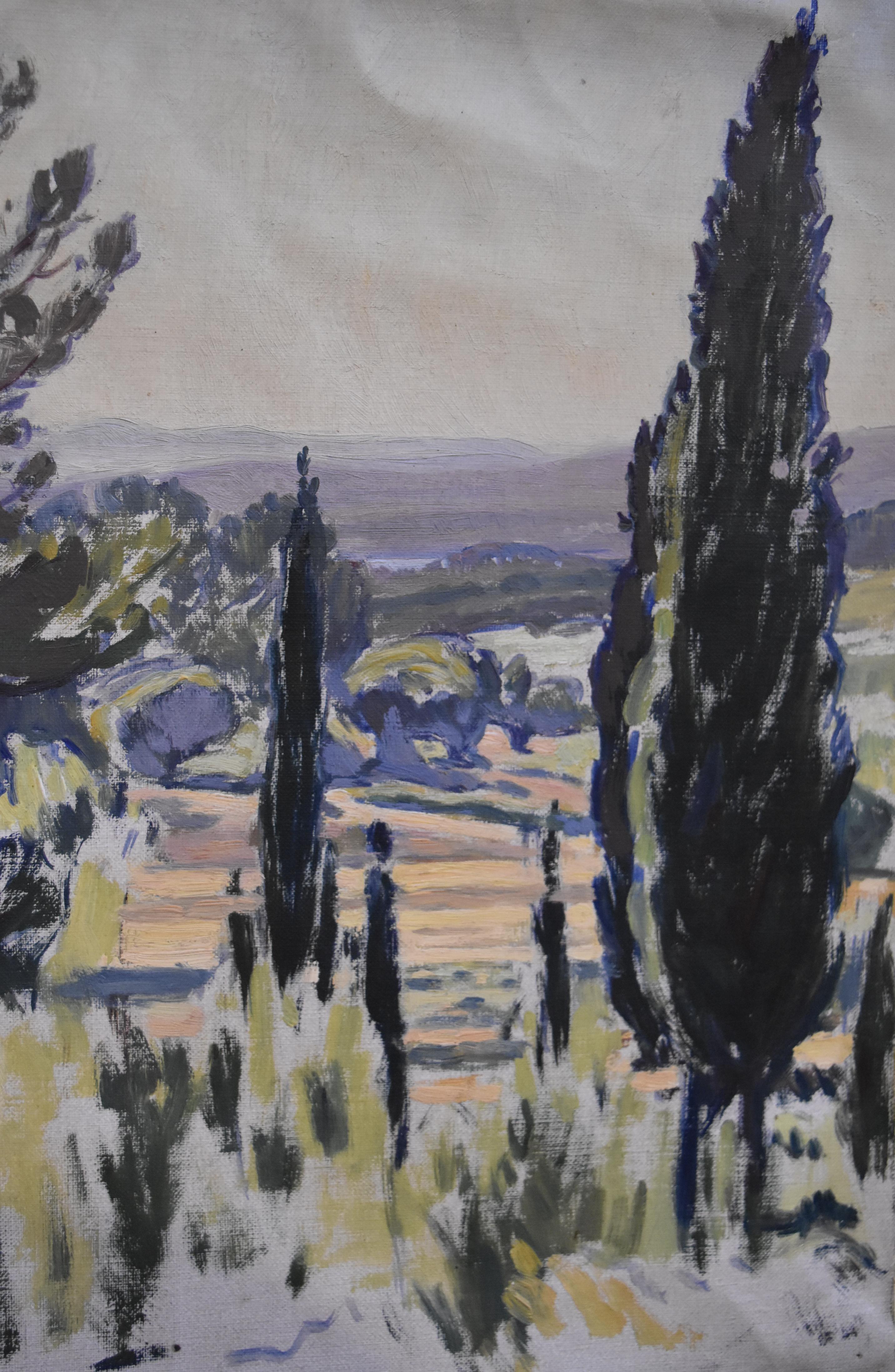 Charles-Victor Guilloux (1866-1946)  Landschaft in der Provence, Öl  im Angebot 4