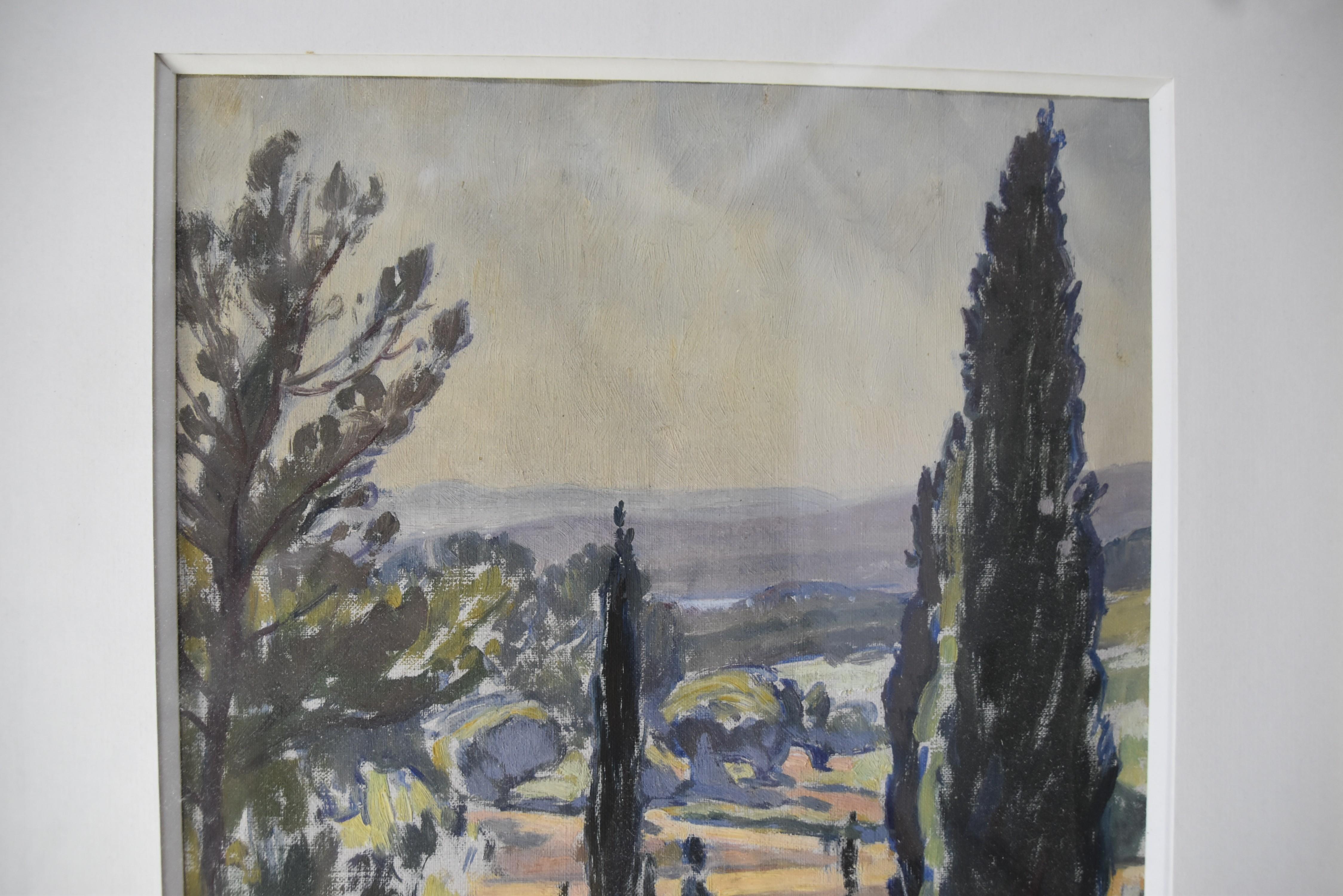 Charles-Victor Guilloux (1866-1946)  Paysage en Provence Huile 5