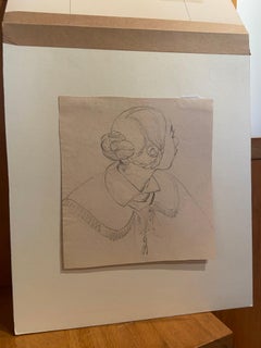Eugène Devéria (1805-1865)  Young Woman Profile  Drawing