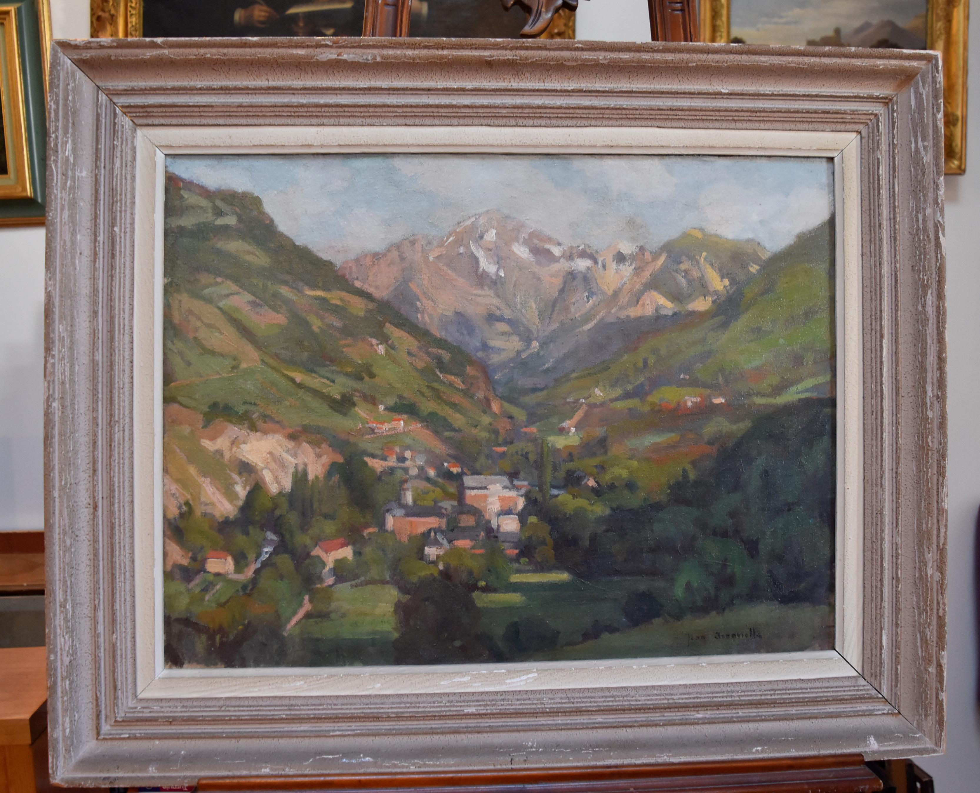 Jean Arnavielle (1881-1961) 
La Vanoise,  A Mountain Landscape 
Signed lower right 
Oil on canvas, 46 x 61 cm 
in its original frame 63 x 78 cm

Jean Arnavielle was a french painter, born in 1881. 
He's mosty known for his landscapes which are