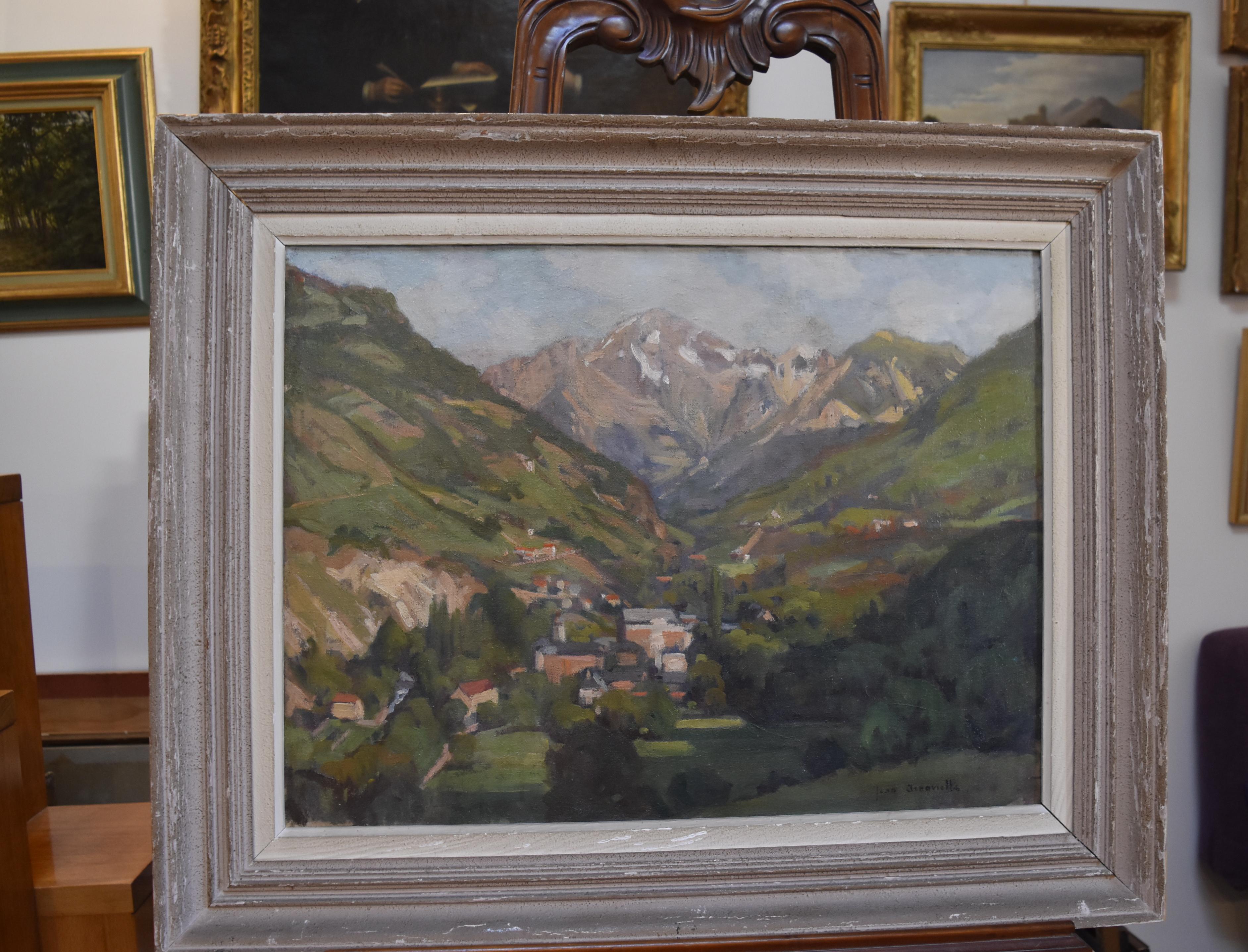 Jean Arnavielle (1881-1961)  La Vanoise, Paysage de montagne, huile sur toile 4