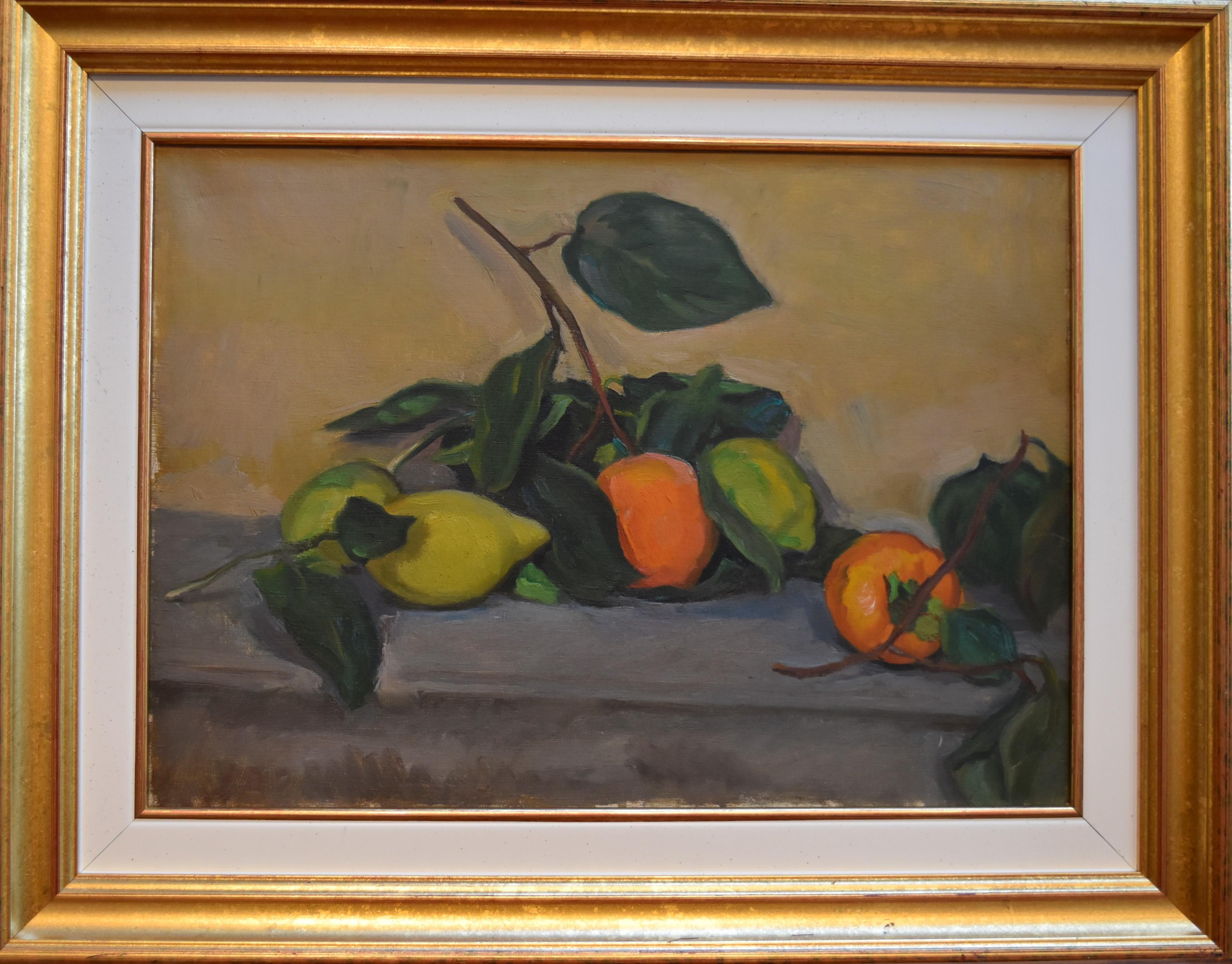 Jean de Gaigneron (1890-1976) 
Nature morte avec citrons et oranges 
Huile sur toile 
33 x 46 cm 
Cadre moderne : 47 x 60 cm 
Provenance : Succession de l'artiste (non signée) 

Jean de Gaigneron:: le plus jeune fils du deuxième mariage du vicomte