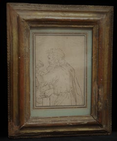 Italian School 17th Century, An Old Bearded Man, Old Master Drawing