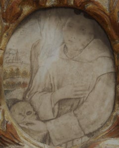 Italian School 17th Century, Saint Bonaventure, Old Master Gouache