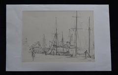 Pierre Lucas (1913 1978) Mastings In Saint Malo, 1959, Drawing