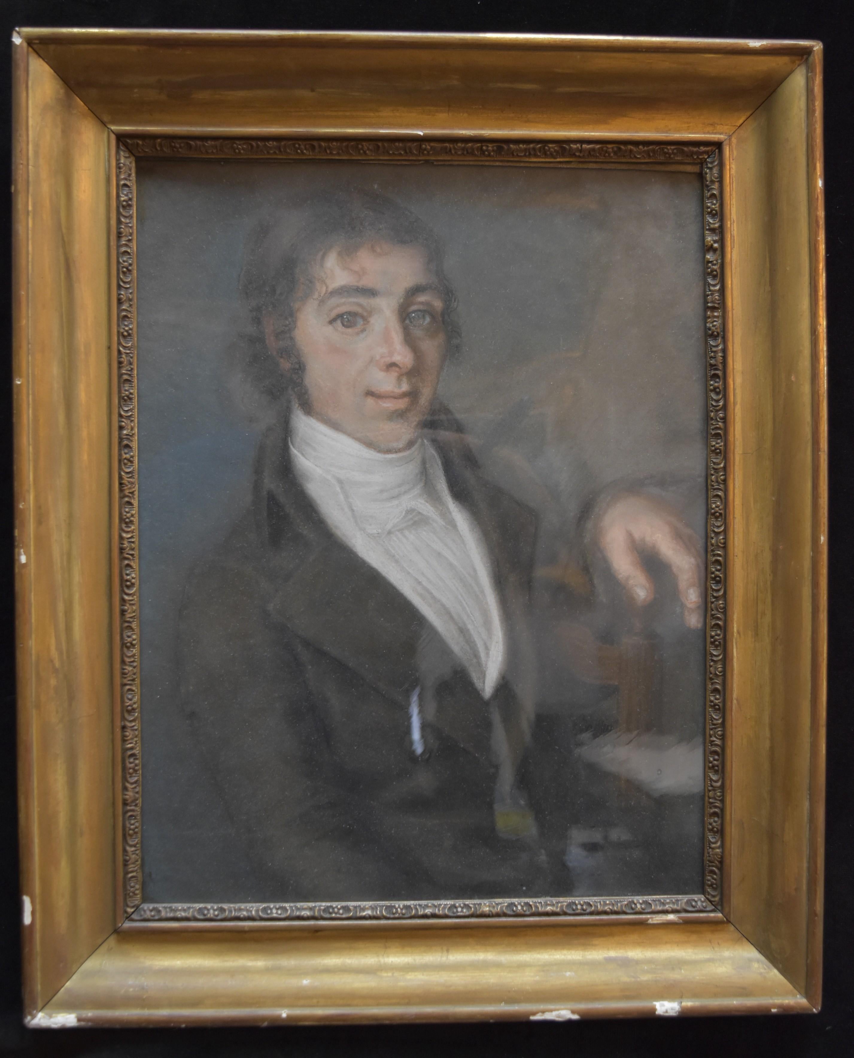 Boissier, Porträt eines jungen Mannes, 1802, Pastell signiert und datiert im Angebot 1