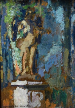 L.V. Guirand de Scevola (1871-1950), A sculpture in the Park of Versailles