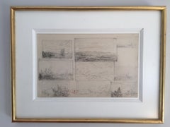Flix Ziem (1821-1911) Studies of Landscapes and Seascapes, Originalzeichnung