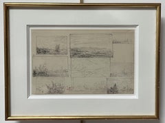 Félix Ziem (1821-1911) Studies of Landscapes and Seascapes, original Drawing