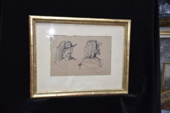 Denis Auguste Raffet (1804-1860) Studies of a Tiroler Kaiserjäger, drawing