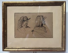Denis Auguste Raffet (1804-1860) Studies of a Tiroler Kaiserjäger, drawing