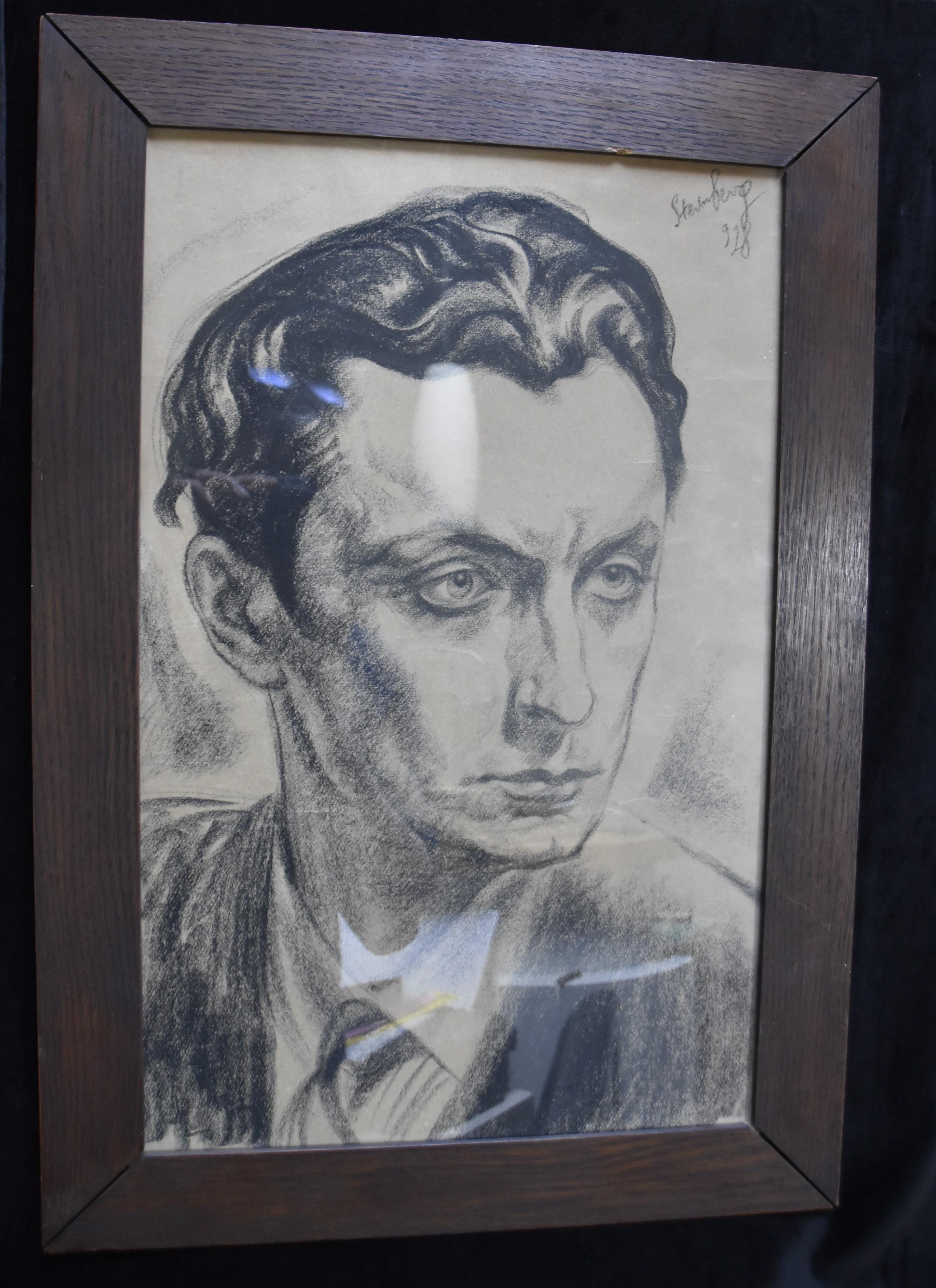 Nicolas Sternberg (1902-1960) Portrait of man, 1928, original drawing - Art by Unknown