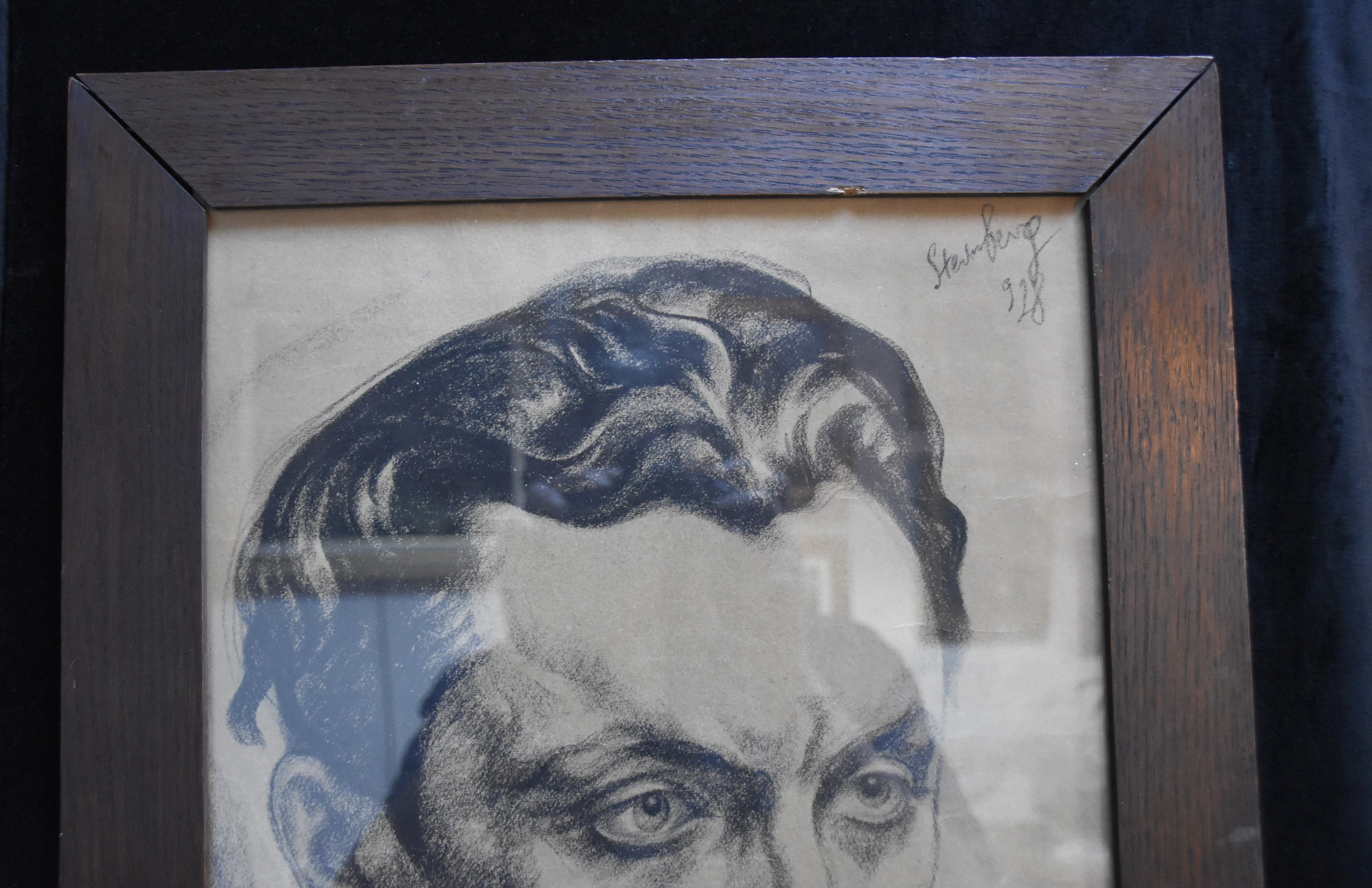 Nicolas Sternberg (1902-1960) Portrait of man, 1928, original drawing 3