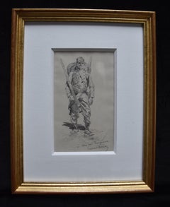 Edouard Detaille (1848 1912), A franco-prussian war soldier, original Drawing