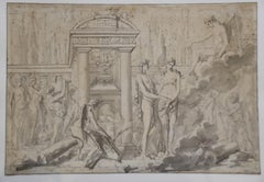 Louis-Félix de La Rue (1730-1777) Una scena mitologica, disegno